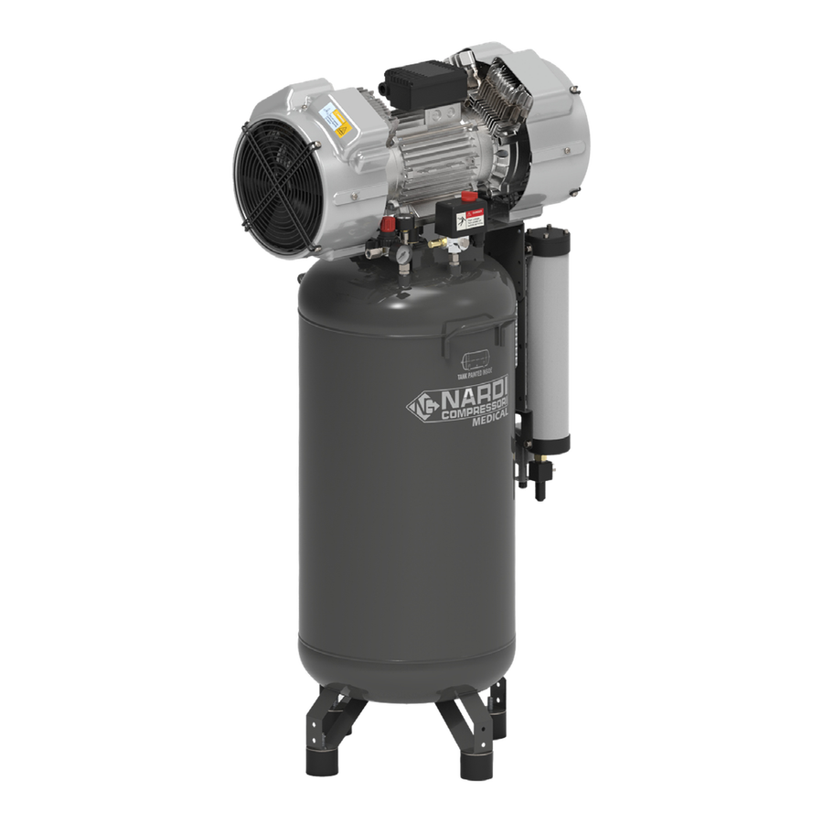 Nardi Extreme 2 vertical medical and dental compressor, 90 L