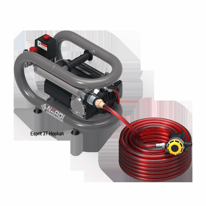 Nardi Esprit Hookah compressor with 17 m air hose and second-stage demand regulator