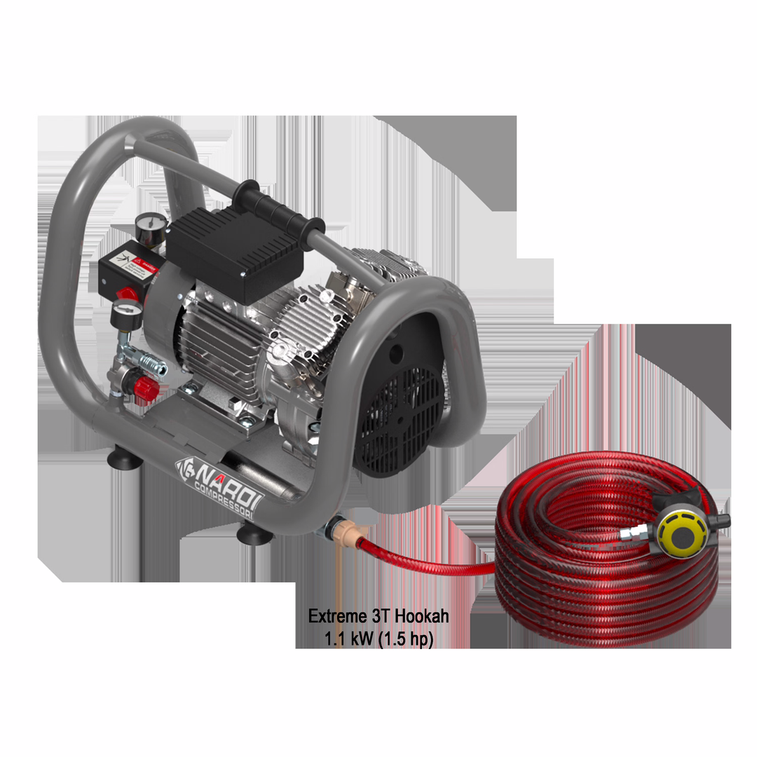 Nardi Extreme Hookah 3T 1.5 HP electric compressor with air hose