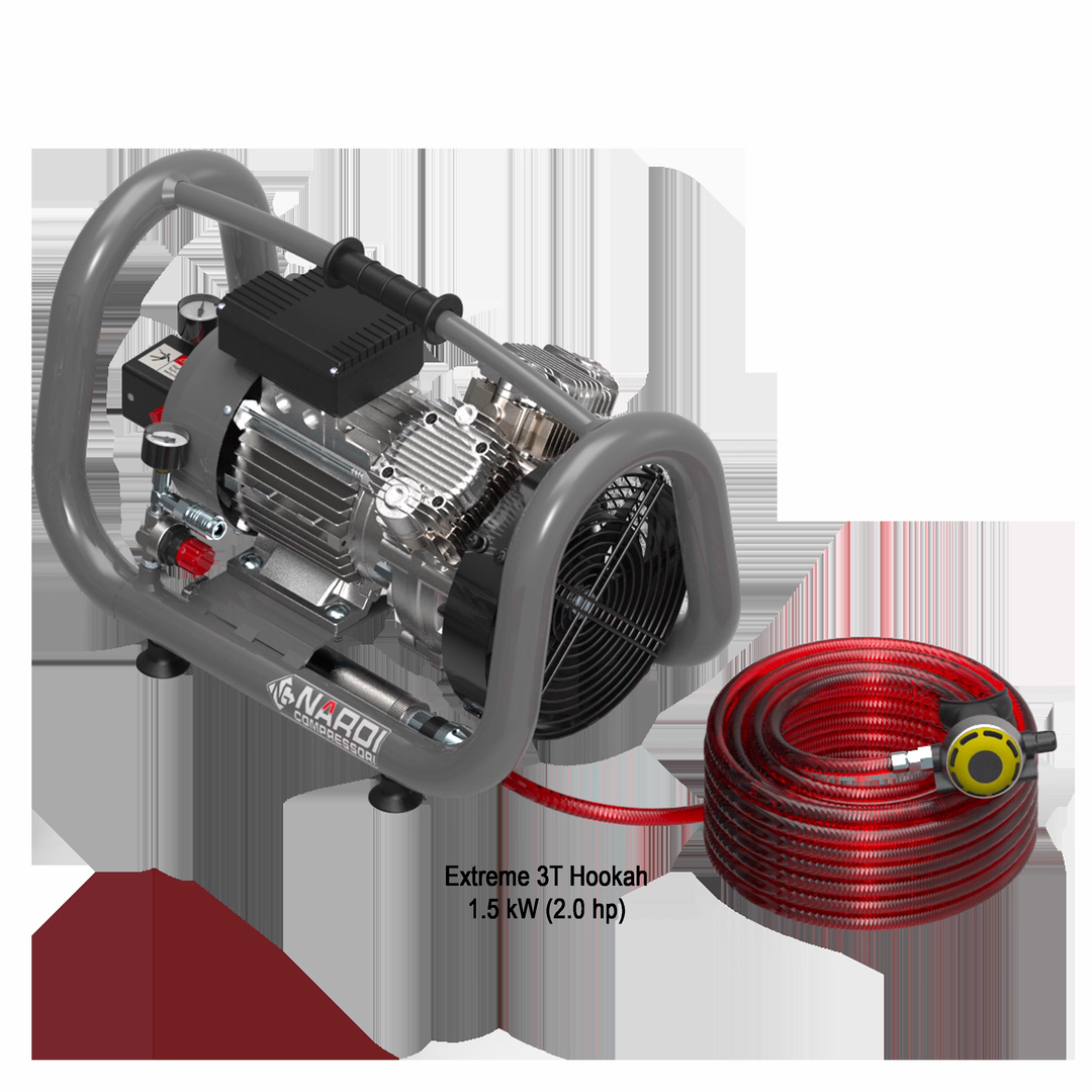 Nardi Extreme Hookah 3T 2.0 HP electric compressor with air hose