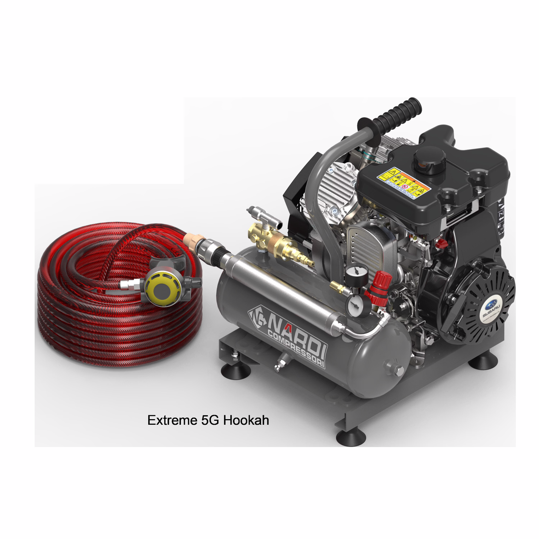 Nardi Extreme Hookah 5G gasoline compressor with air hose