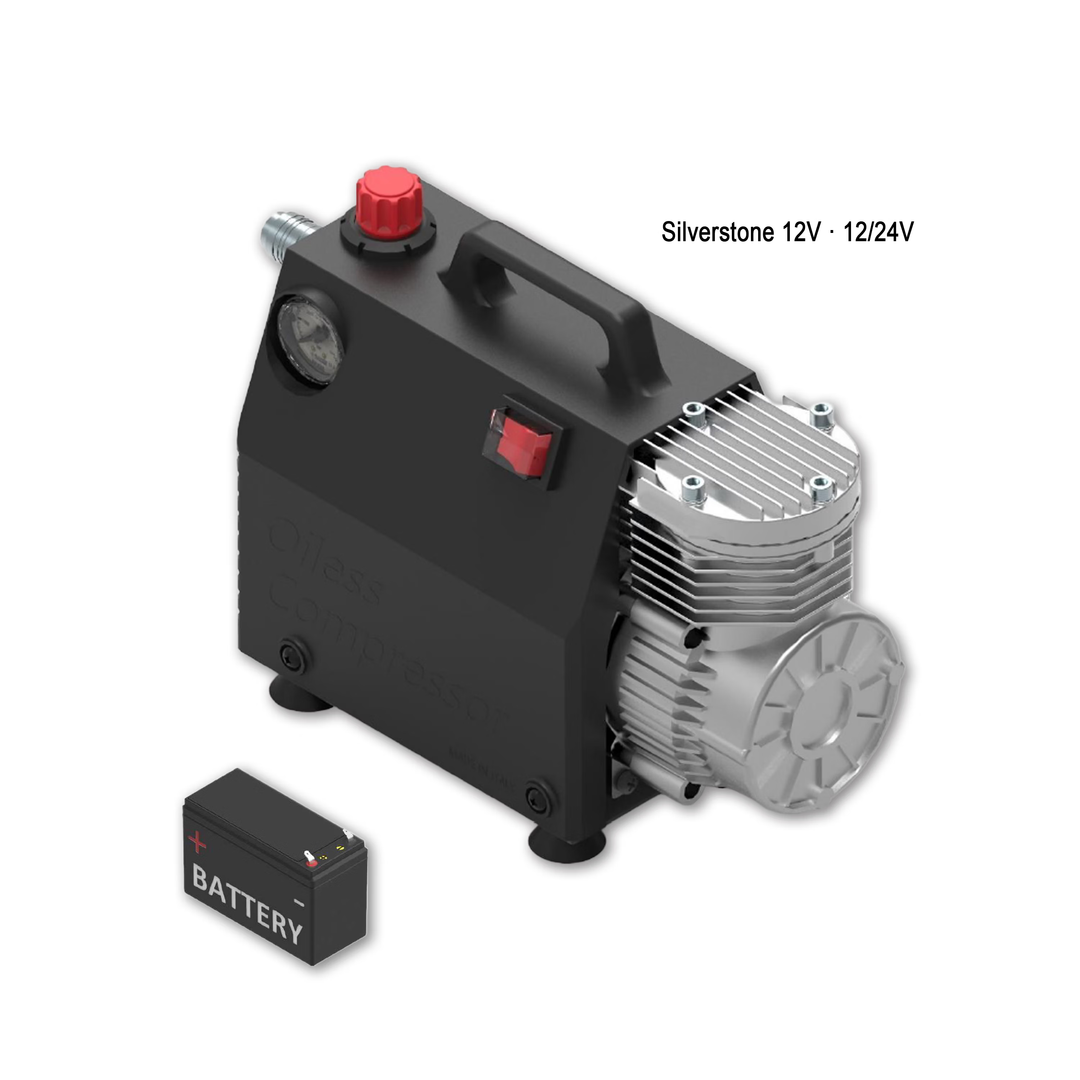 Nardi Silverstone 12/24V battery oil-free compressor